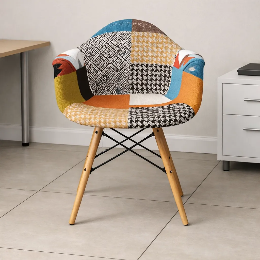 Patchwork Accent Chair from Furniture Decor