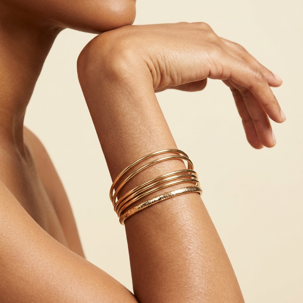 Gold bracelets from the Juri Jewelry collection