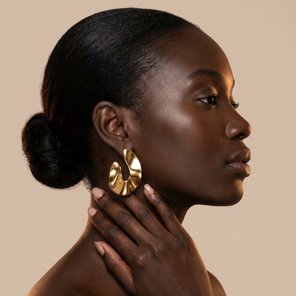Gold earrings from the Juri Jewelry collection